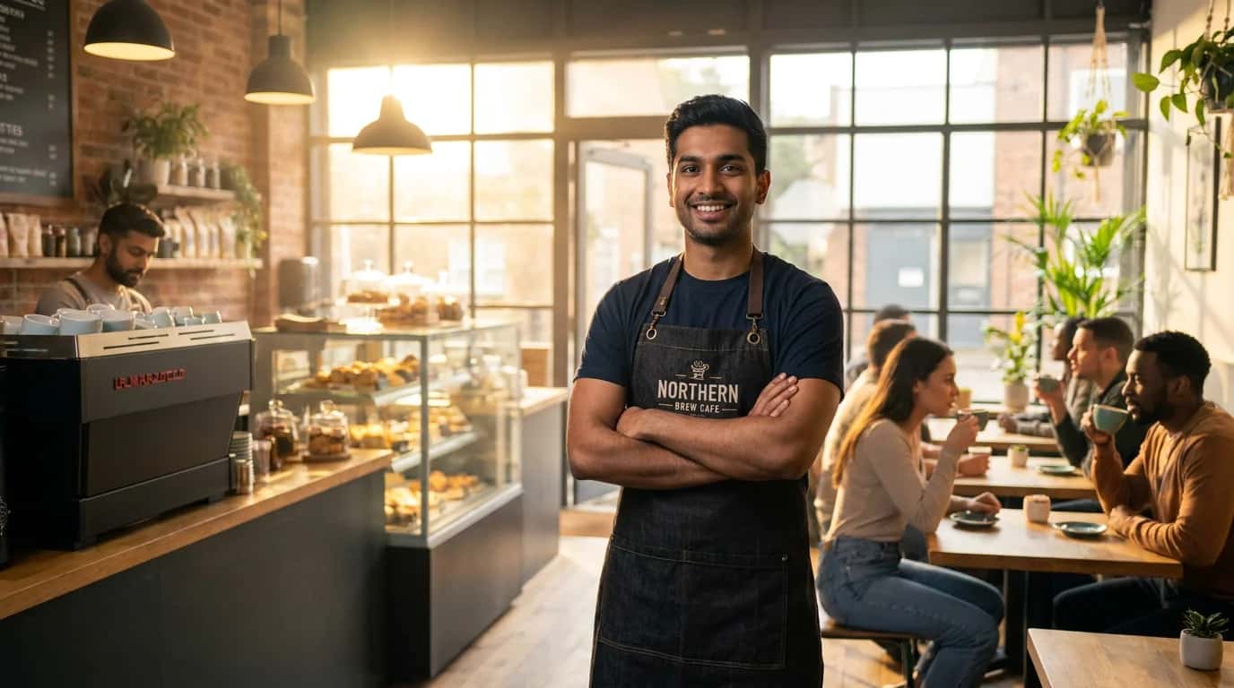 Canadian franchise owner in their business